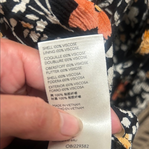 Free People Black Mini Dress with White, Orange, and Yellow Floral Print - Picture 10 of 10